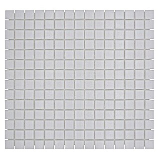 Mosaikfliese Quadrat Uni (32,7 x 30,5 cm, Weiß, Matt)