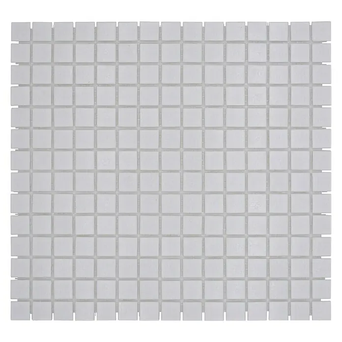 Mosaikfliese Quadrat Uni - 32,7 x 30,5 cm, Weiß, Matt - Ein quadratisches Mosaikfliesenmuster in Weiß, das eine moderne und saubere Ästhetik für jeden Raum bietet.