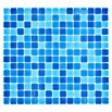 Mosaikfliese Quadrat Mix (32,7 x 30,5 cm, Blau)