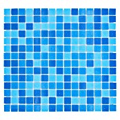 Mosaikfliese Quadrat Mix (32,7 x 30,5 cm, Blau)