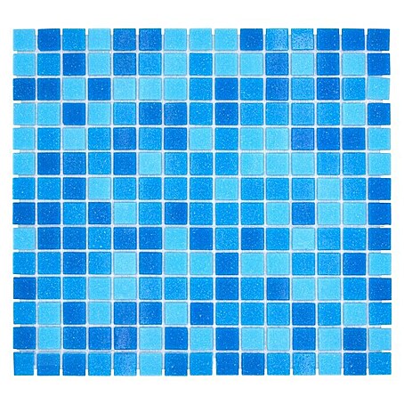 Mosaikfliese Quadrat Mix (32,7 x 30,5 cm, Blau, Matt)