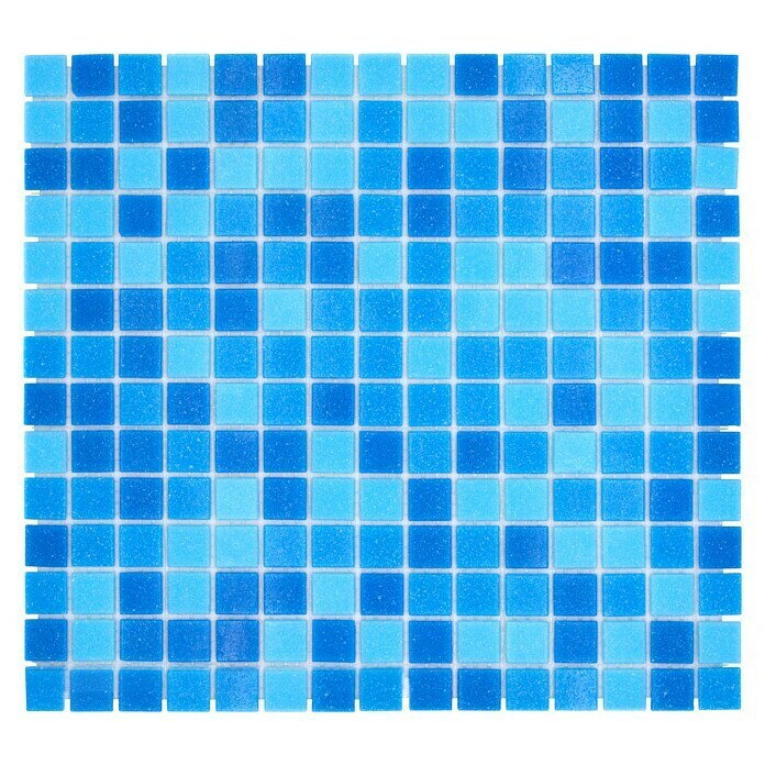 Mosaikfliese Quadrat Mix32,7 x 30,5 cm, Blau, Matt Top View