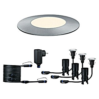 Paulmann Plug & Shine Basis-Set LED-Bodeneinbauleuchte Floor Mini (3 x 2,5 W, 24 V, IP65, Höhe: 90 mm, 3.000 K)
