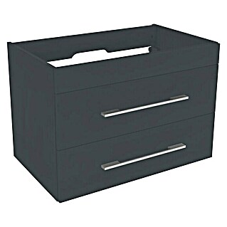 Camargue Stella Waschtischunterschrank (79,4 x 48,9 x 55 cm, Mit Beleuchtung, Grafit)