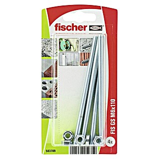 Fischer Draadstang (Schroefdraad: M 6, Lengte: 100 mm, Staal)