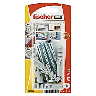 Fischer Wastafelbevestiging WL 7 x 65 K NV (Ø x l: 7 x 65 mm, 4 st., Nylon)