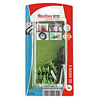 Fischer Gipsplaatpluggen GK Green S met schroef K NV (Nylon, 5 st., Pluglengte: 22 mm)
