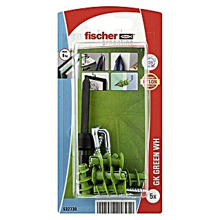 Fischer Gipsplaatpluggen GK Green WH met winkelhaak K NV (Nylon, 5 st., Pluglengte: 22 mm)