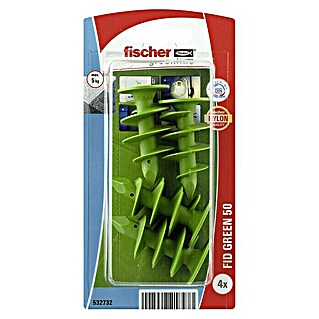 Fischer Isolatiemateriaalplug FID Green 50 K NV (4 st., Nylon, Lengte: 50 mm)
