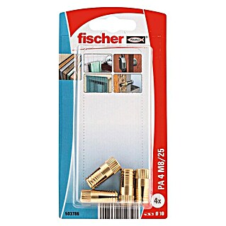 Fischer Messingplug PA 4 M8/25 K NV (Ø x l: 8 x 25 mm, 4 st., M 8)