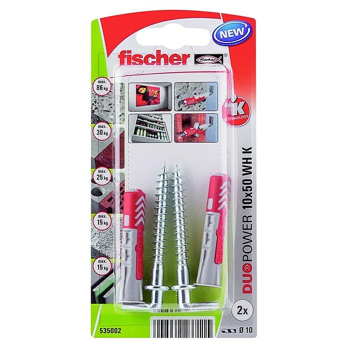 Tasselli Fischer DuoPower 10x50 Mm - 50 Pezzi Per Fissaggi Universali - Foto 8