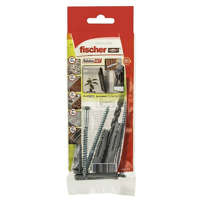 Fischer Bevestigingsset Set TV bracket B NV (Materiaal plug: Nylon, Diameter boorgat: 8 mm) | BAUHAUS
