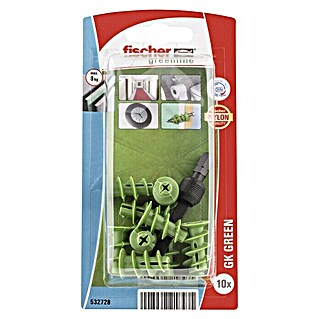 Fischer Gipsplaatpluggen GK Green K NV (Nylon, 10 st., Pluglengte: 22 mm)