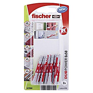 Fischer Pluggen DuoPower 6x50 K (Ø x l: 6 x 50 mm, 8 st.)