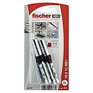Fischer Inslaganker FH II 12/M8 I K NV (Diameter boorgat: 12 mm, Schroefdraad: M 8)
