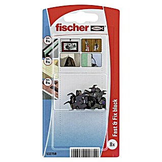 Fischer Muurhaak Fast & Fix zwart K NV (8 st.)