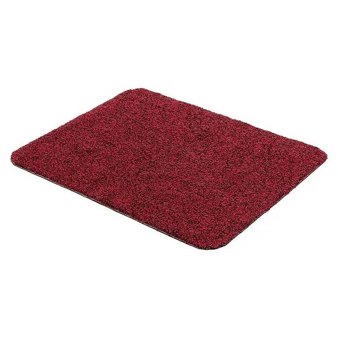 Astra Schmutzfangmatte entra SAUGSTARK - Rot, 75 x 130 cm, Material Nutzschicht: 100 % Baumwolle - Rote Fußmatte mit einer leicht rauen Oberfläche, ideal für den Eingangsbereich oder das Badezimmer. Sie ist robust und fängt Schmutz zuverlässig auf.