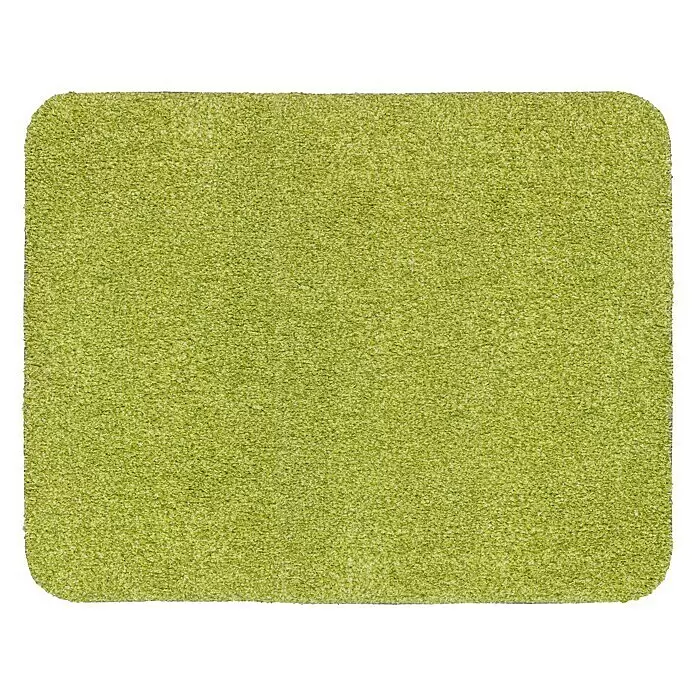 Astra Estera atrapapolvo Astra - Verde, 75 x 130 cm, Material capa útil: 100% algodón - Alfombra rectangular verde lima de pelo largo con esquinas redondeadas.