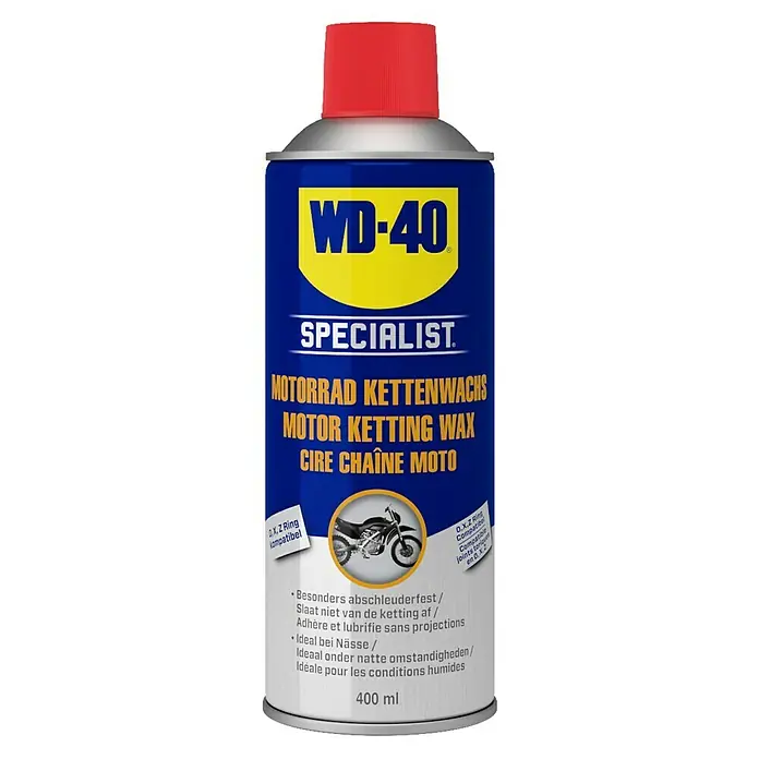 WD-40 Specialist Motorbike Kettenwachs - 400 ml, Motorradketten - Abbildung einer Sprühdose WD-40 Specialist Motorrad Kettenwachs.