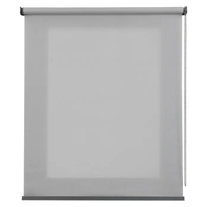 Estor enrollable Calm - An x Al: 140 x 250 cm, Plateado, Unicolor - Una persiana enrollable gris filtra la luz suavemente, proporcionando privacidad y un ambiente agradable en la habitación. Ideal para salones y dormitorios.