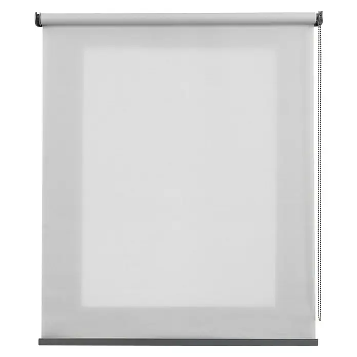 Estor enrollable Calm - An x Al: 80 x 180 cm, Blanco nieve, Unicolor - Un estor enrollable con tela en blanco apagado para ventanas. Tiene un mecanismo de rodamiento para ajustar la luz según sea necesario.