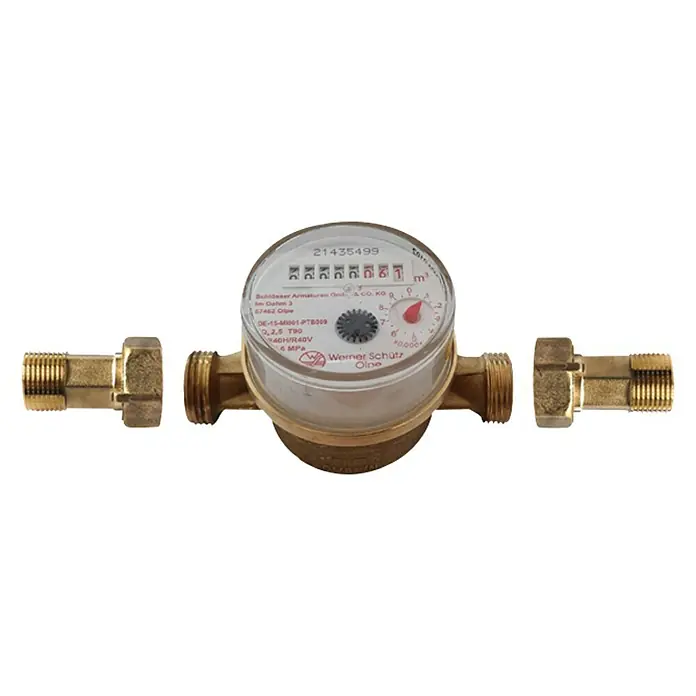 Wohnungswasserzähler Warm - Größe Anschluss: ½″, Nenndurchfluss Qn: 2,5 m³/h, Einbautiefe: 110 mm - Wasserzähler der Marke Werner Schütz Olne mit dem Code 21435499, ideal zur genauen Messung des Wasserverbrauchs.