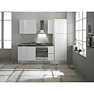 Marinelli Cucine Küchenzeile Giulia (Breite: 245 cm, Weiß, Mit Elektrogeräten)