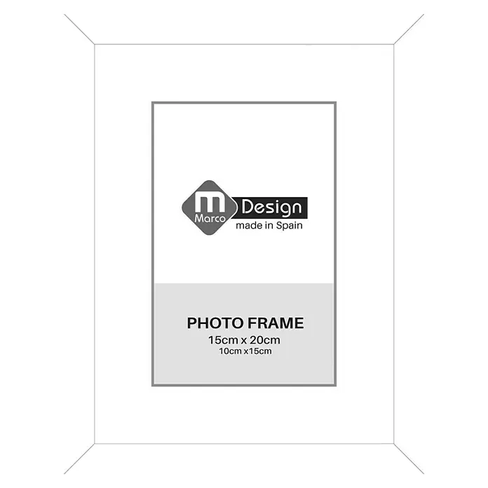 Marco de fotos Dalia - 15 x 20 cm, Blanco - Marco de fotos blanco de Marco Design, ideal para mostrar con estilo tus fotos favoritas. Fabricado en España, disponible en dos tamaños.