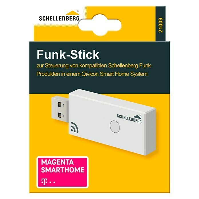 Schellenberg Smart Home Funksender Funk-StickWeiß, Reichweite ca.: 20 m (Gebäude) Front View