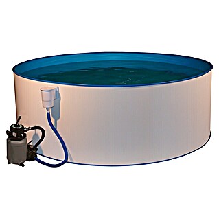Malibu Stahlwand-Pool Ocean (Ø x H: 350 x 120 cm, Weiß, 11.000 l)