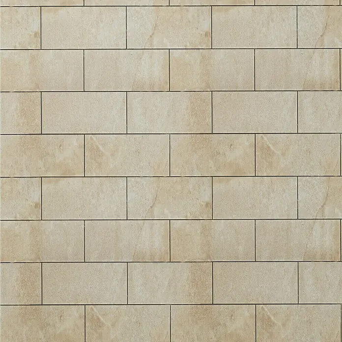 Feinsteinzeugfliese Jade Stone - 30 x 60 cm, Beige, Matt - Nahtlose Textur von hellbeigen Ziegelsteinen für den vielseitigen Einsatz in Design und Architektur.