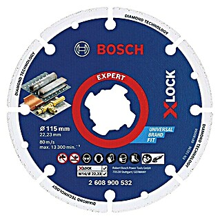 Bosch Professional X-Lock Disco de corte de diamante (Apto para: Metal, Diámetro disco: 115 mm)