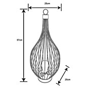 Globo Solarleuchte (Leuchtdauer: 6 h - 8 h, Ø x H: 25 x 57 cm, Warmweiß) | BAUHAUS