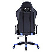 Silla de oficina Sam (Negro/Azul, Reposacabezas) | BAUHAUS