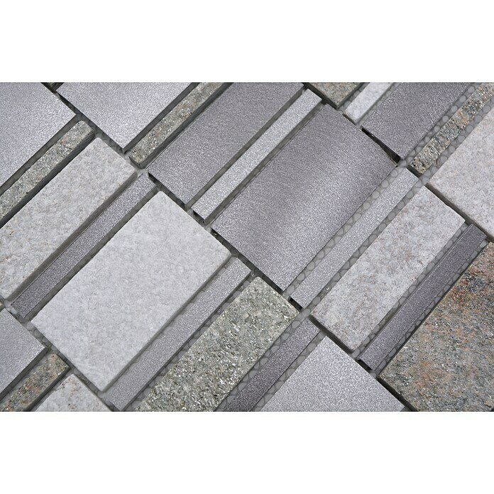 Mosaikfliese Mix XSA 505 (29,8 x 29,8 cm, Silber, Matt)