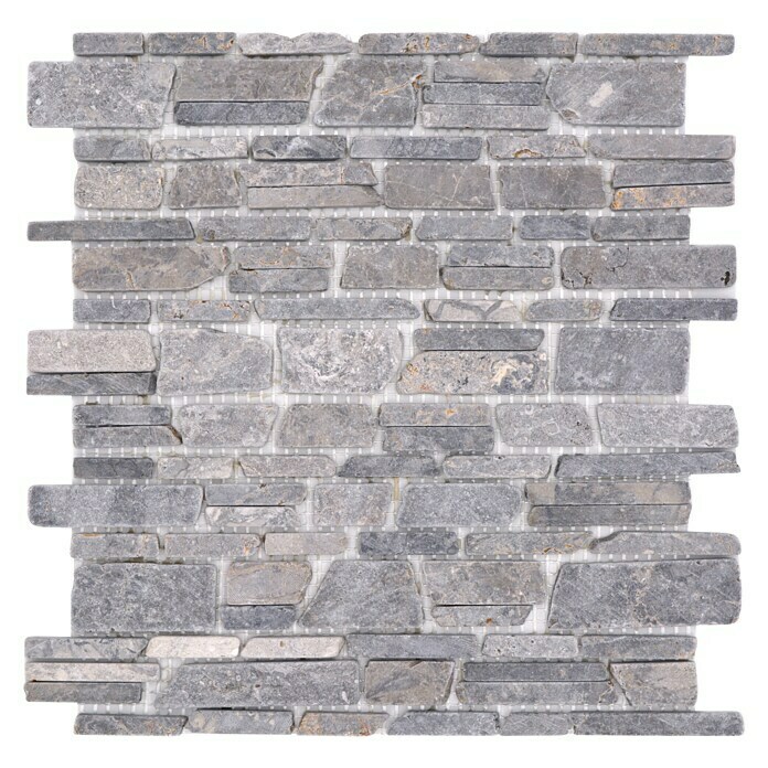 Mosaikfliese MOS BRICK 23030,5 x 30,5 cm, Grau, Matt Top View