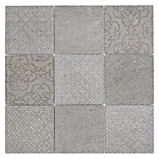 Mosaikfliese Quadrat Shabby CELLO (Grau)