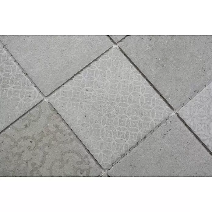 Mosaikfliese Quadrat Shabby CELLO - 29,8 x 29,8 cm, Grau, Matt - Detailaufnahme
