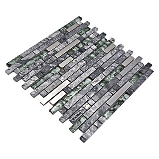Mozaik pločica Verbund Crystal XCM MV778 (30 x 30 cm, Sivo-srebrne boje, Sjaj)