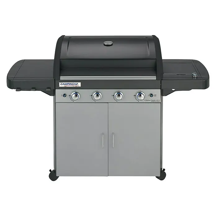 Campingaz Gasgrill 4 Series LS - Grillfläche (B x T): 78 x 45 cm, 12,8 kW, Anzahl Brenner: 4 - Campingaz 4 Series Classic LS Gasgrill mit 4 Brennern, Seitenkocher und großem Stauraum für komfortables Grillen im Freien.