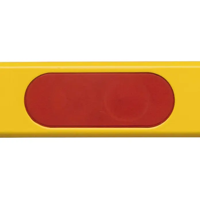 Stabila Wasserwaage TYPE 80 ASM - Länge: 30 cm, Anzahl Libellen: 2 Stk. - Gelbes Produkt mit einem roten, länglichen Reflektor in der Mitte zur besseren Sichtbarkeit und Sicherheit.