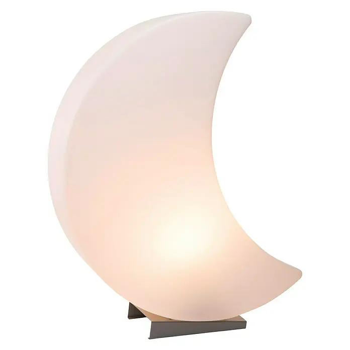 8 Seasons Design Shining Dekoleuchte Moon - 9 W, Weiß, L x B x H: 60 x 40 x 15 cm - Mondförmige Lampe mit sanftem Lichtschein, ideal für Kinderzimmer. Sorgt für eine beruhigende Atmosphäre vor dem Schlafengehen.