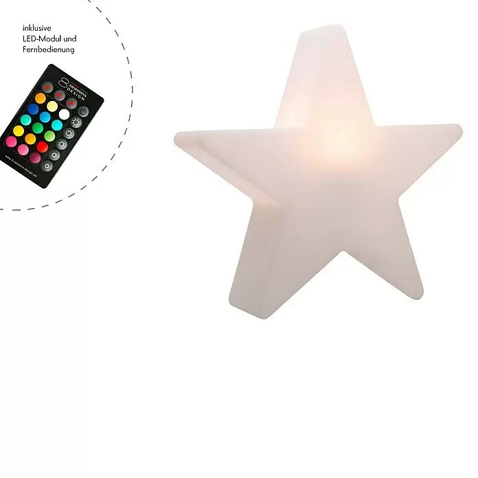 8 Seasons Design Shining LED-Stern Star Mini - 6 W, Weiß, Durchmesser: 40 cm - Vorderansicht