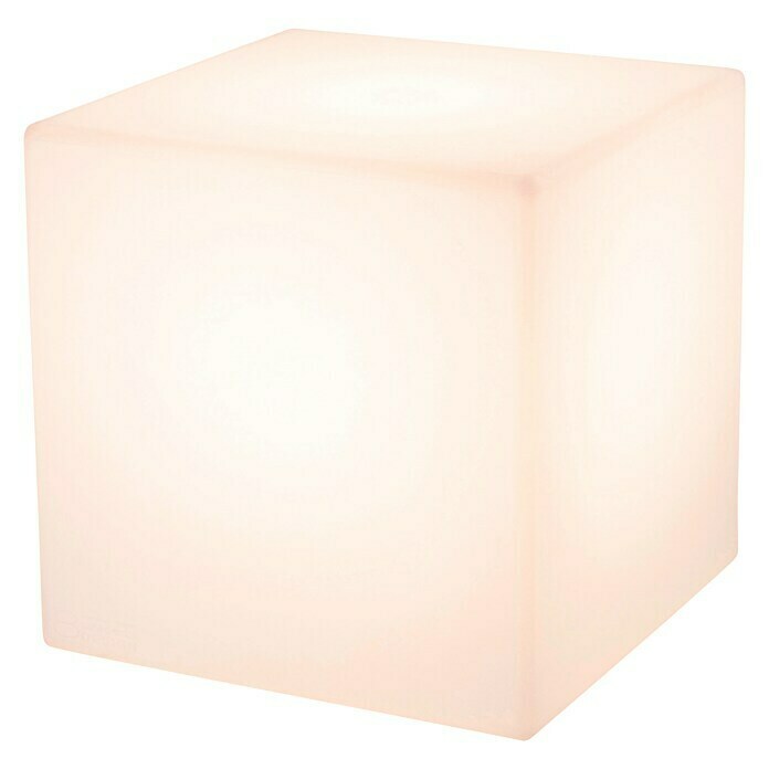 8 Seasons Design Shining Dekoleuchte Cube (9 W, Weiß, L x B x H: 43 x 43 x 43 cm)