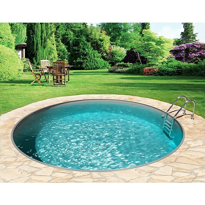 myPool Premium Pool-SetØ x H: 250 x 120 cm, 5 m³, Farbe Innenfolie: Grau Mood Shot