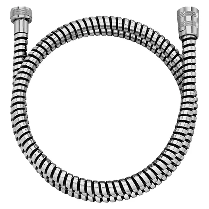 Hansa Brauseschlauch - Länge: 150 cm, ½″, Kunststoff, Chrom - Verchromter Brauseschlauch. Hochwertiger, flexibler Metallschlauch für Duschsysteme, ideal für modernes Bad-Design.