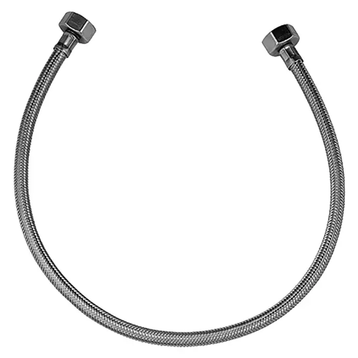 Hansa Anschlussschlauch Fill - ¾″, Länge: 80 cm - Flexibler Wasserhahnanschluss mit Edelstahlummantelung und verchromten Messinganschlüssen für den sanitären Bereich.