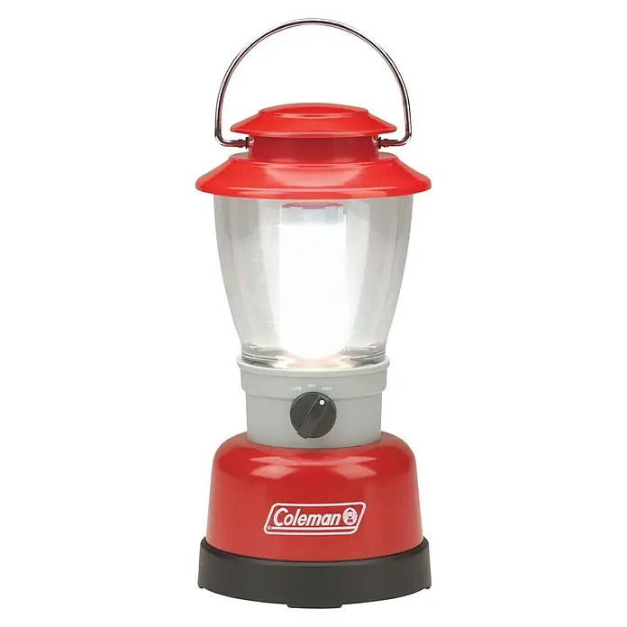 Coleman Lámpara de camping Clásica CPX-6 - 13 cm x 13 mm x 25,6 cm, 72 lm - 115 lm - Una linterna roja Coleman, perfecta para camping y actividades al aire libre, con asa de transporte y un botón de control de brillo.