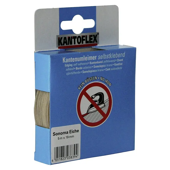 Kantoflex Umleimer - Sonoma Eiche, 5 m x 19 mm - KantoFlex Kantenumleimer selbstklebend "Sonoma Eiche", 5 m x 19 mm, vielseitig einsetzbar für Möbelkanten.