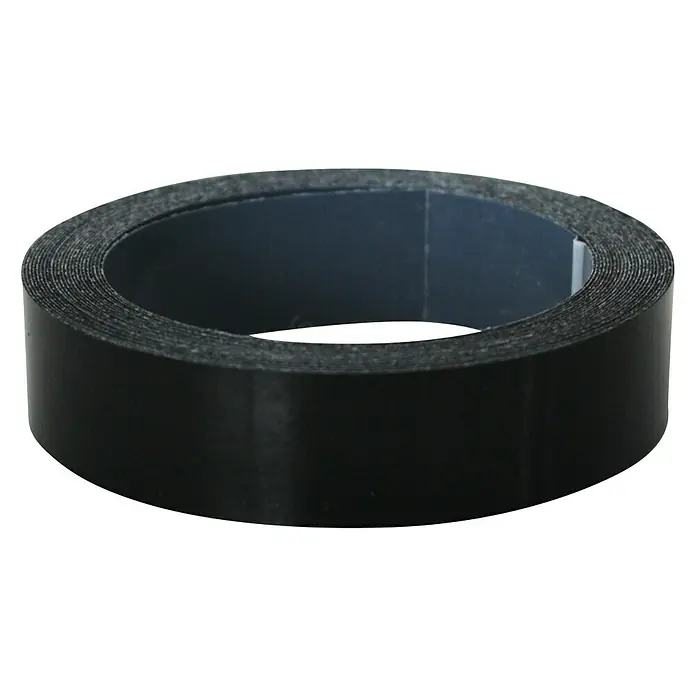 Kantoflex Umleimer - Schwarz Hochglanz, 5 m x 19 mm - Schwarzes Gewebebandrolle für Reparaturen und Bastelarbeiten. Vielseitig und langlebig für verschiedene Anwendungen im Haushalt und im Handwerk.